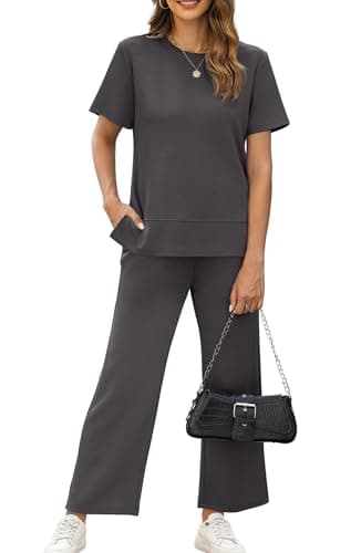 XIEERDUO Women's Comfortable 2-Piece Travel Outfit for Vacation and Airport Lounges S-3XL