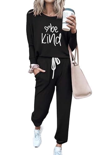 PRETTYGARDEN Women's Crewneck Pullover & High Waisted Pants Set