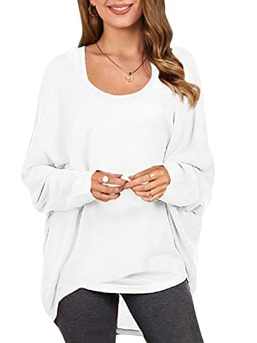 ZANZEA Women's Off-Shoulder Batwing Sleeve Oversized Top