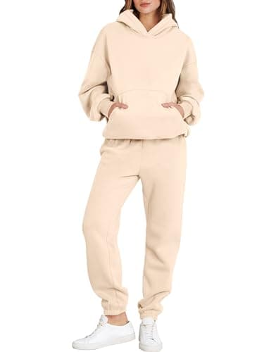 ANRABESS Women's Y2K Oversized Hoodie & Jogger Set Fall Lounge Sweatsuit