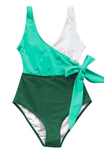 CUPSHE Women's Wrap Color Block One Piece Swimsuit