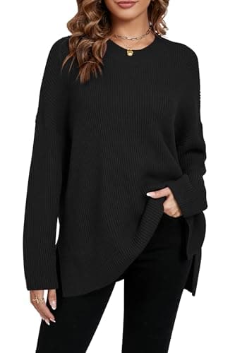 Zyyfly Women's Batwing Long Sleeve Oversized Sweater Tops