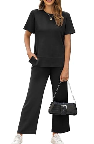XIEERDUO Women's Comfortable 2-Piece Travel Outfit for Vacation and Airport Lounges S-3XL