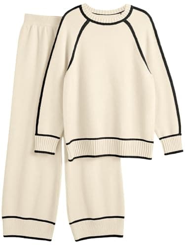 LILLUSORY Women's Matching Knit Lounge Sweater Set
