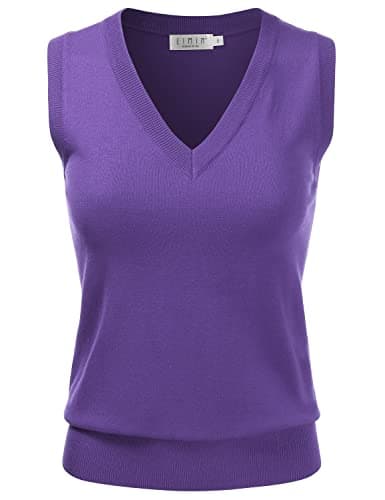 EIMIN Women's V-Neck Stretch Pullover Premium Sweater Vest Top (S-3X)