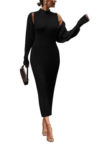 PRETTYGARDEN Women's Fall Bodycon Tank Sweater & Long Sleeve Cardigan Sets