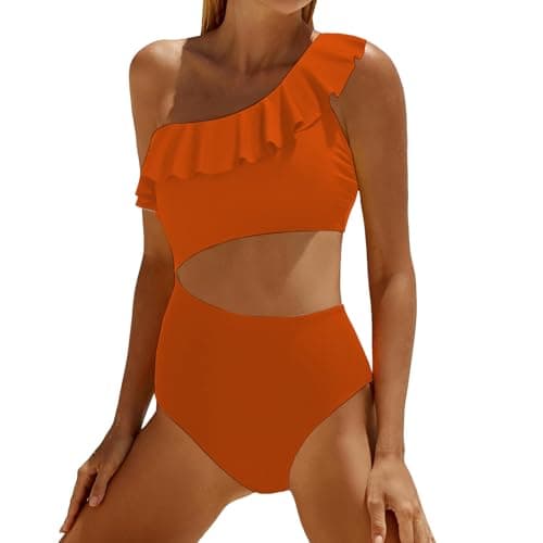 Women's Solid Color Tummy Control Monokini Swimsuit
