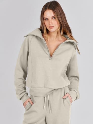ANRABESS Women's Oversized Sweatshirt & Pants Fall Trendy Outfit 2025