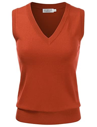 EIMIN Women's V-Neck Stretch Pullover Premium Sweater Vest Top (S-3X)