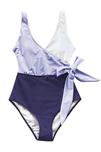 CUPSHE Women's Wrap Color Block One Piece Swimsuit