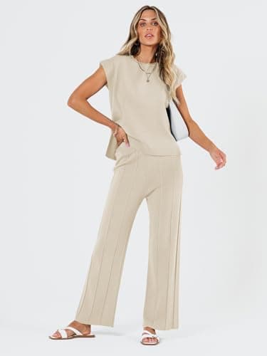 LILLUSORY Women's 2 Piece Spring Knit Tracksuit for Summer 2025