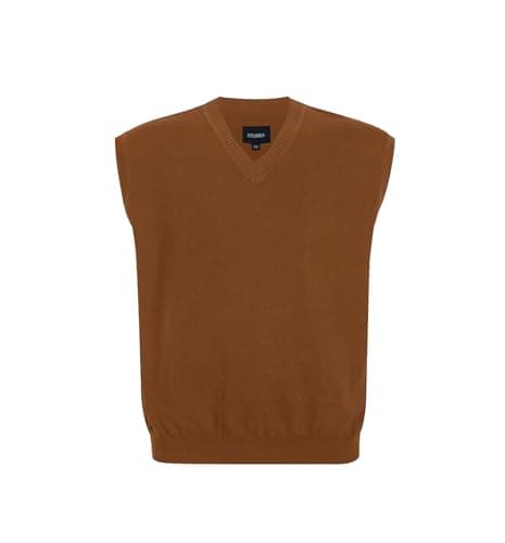 Krumba Men's Plus Size Oversized Sweater Vest V-Neck