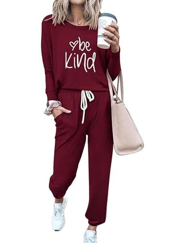 PRETTYGARDEN Women's Crewneck Pullover & High Waisted Pants Set