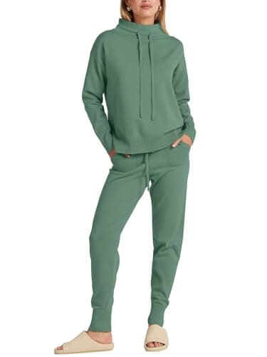 ANRABESS Women 2-Piece Cozy Turtleneck Sweater Set Pants 2024 Fall