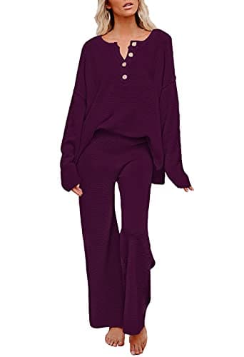 Viottiset Women's Sweater and Wide Leg Pants Loungewear Set