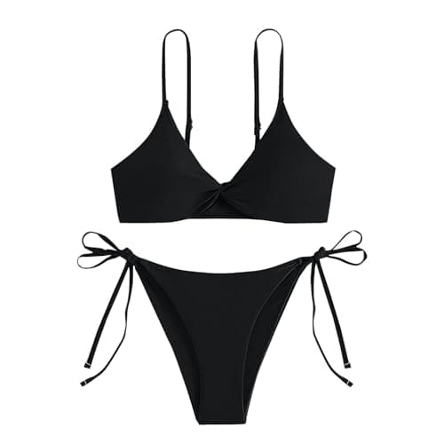 Cethrio Plus Size Sexy Backless Halter Bikini Sets