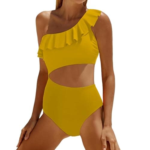 Women's Solid Color Tummy Control Monokini Swimsuit