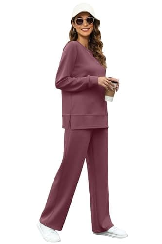 OFEEFAN Women's Travel Lounge Set - Wide Leg Tracksuit S-3XL