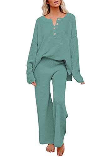 Viottiset Women's Sweater and Wide Leg Pants Loungewear Set