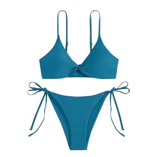 Cethrio Plus Size Sexy Backless Halter Bikini Sets