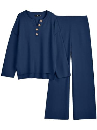 LILLUSORY Women's Oversized Slouchy 2-Piece Knit Lounge Set