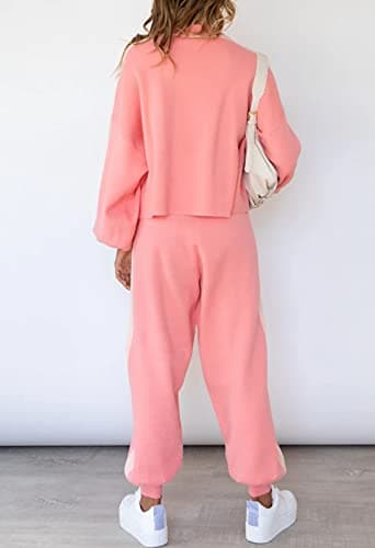 Women's 2-Piece Casual Knit Sweatsuit Loungewear Set