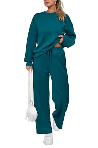 PRETTYGARDEN Women's 2025 Winter Long Sleeve Pullover & Pants Lounge Set
