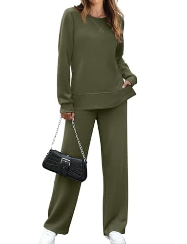 OFEEFAN Women's Travel Lounge Set - Wide Leg Tracksuit S-3XL
