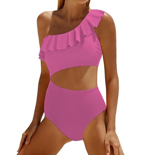 Women's Solid Color Tummy Control Monokini Swimsuit