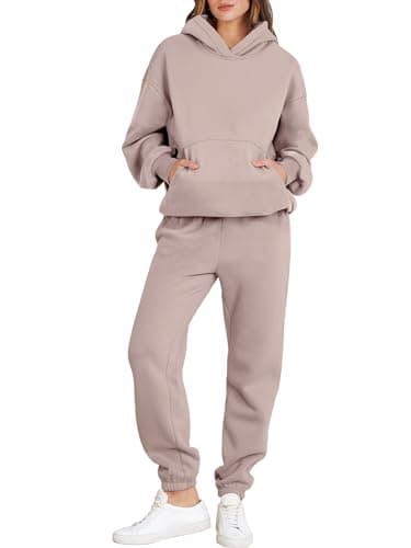 ANRABESS Women's Y2K Oversized Hoodie & Jogger Set Fall Lounge Sweatsuit