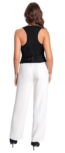 V VOCNI Women's Vintage Steampunk Racerback Waistcoat Vest