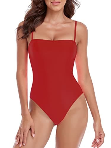 Women's Bandeau One Piece Swimsuits by RELLECIGA