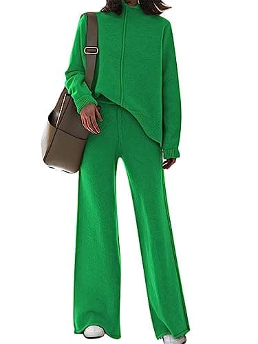 TOLENY Women's Lounge Pullover Sweater & Wide Leg Pants Tracksuit Outfits