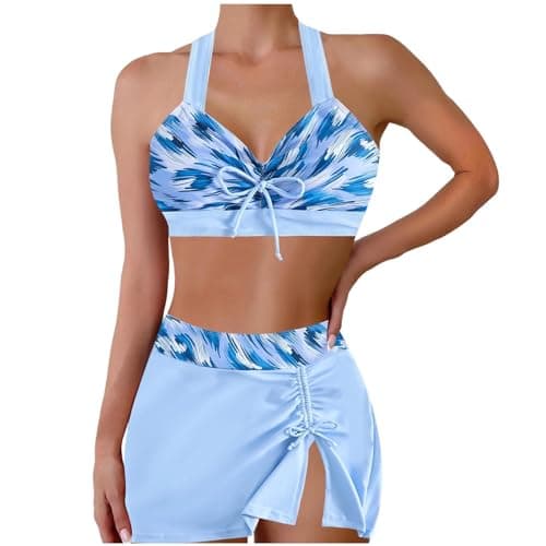 Cethrio Vintage Printed Plus Size Tankini and Boyshorts