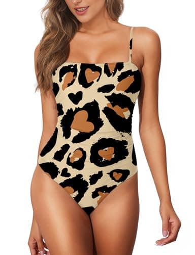 Women's Tummy Control Square Neck One Piece Swimsuit
