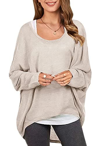 ZANZEA Women's Off-Shoulder Batwing Sleeve Oversized Top