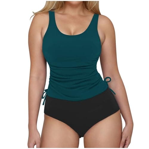 Cethrio Women's Tummy-Control Tankini Swimsuit