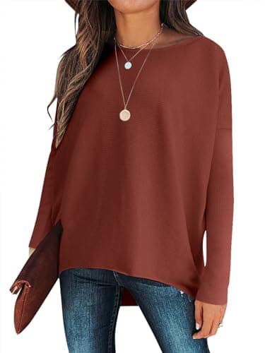 Caracilia Women's Oversized Fall Batwing Knit Sweater