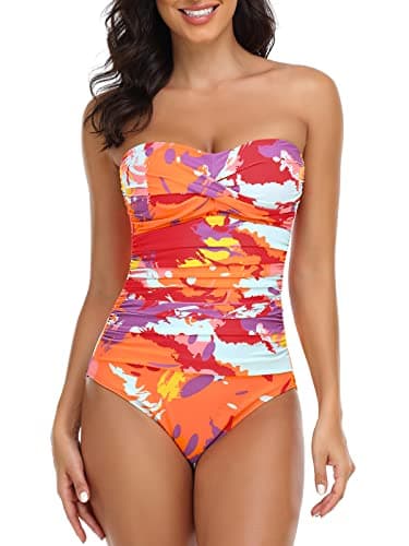 RELLECIGA Women's Strapless Swimsuit