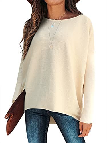 Caracilia Women's Oversized Fall Batwing Knit Sweater