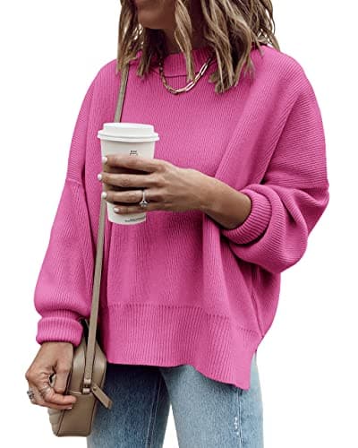 Imily Bela Women's Oversized Tunic Sweater Ribbed Knitija