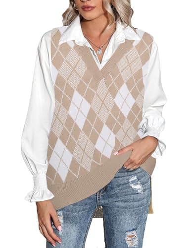 Women's Oversized Knitted Sweater Vest for Fall 2024