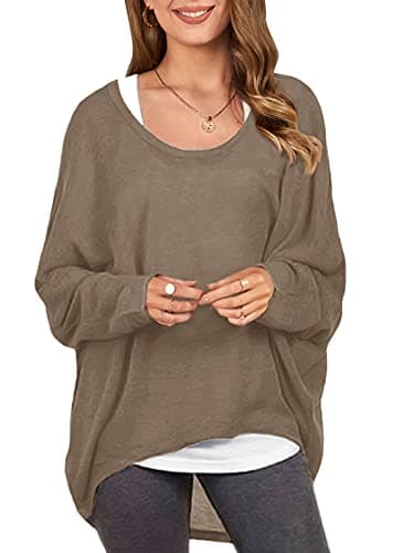 ZANZEA Women's Off-Shoulder Batwing Sleeve Oversized Top