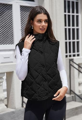 Women's Cropped Puffer Vest with Pockets