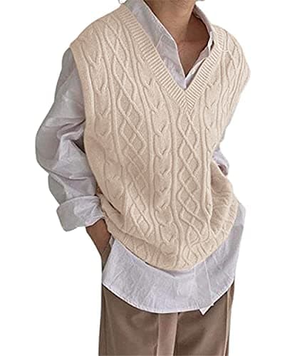 Holy Women's Oversized Cable Knit Sleeveless Sweater
