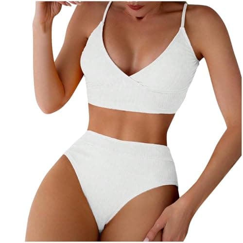 Cethrio High-Waisted Tummy Control Swimwear for Plus Size Women