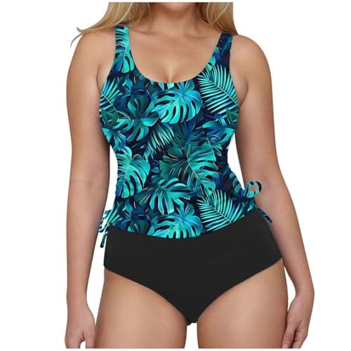 Cethrio Women's Tummy-Control Tankini Swimsuit