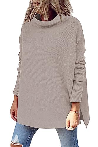 Women's Oversized Mock Turtleneck Sweater
