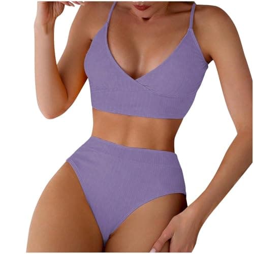 Cethrio High-Waisted Tummy Control Swimwear for Plus Size Women