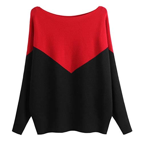 GABERLY Women's Boat Neck Batwing Dolman Knit Sweaters & Pullovers